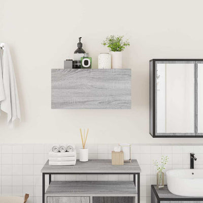 Kylpyhuoneen seinäkaappi harmaa Sonoma 60x25x30 cm tekninen puu