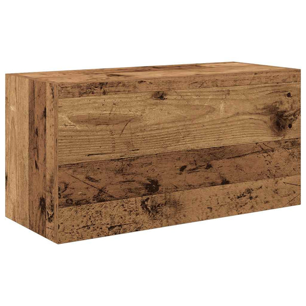 Kylpyhuoneen seinäkaappi vanha puu 60x25x30 cm tekninen puu