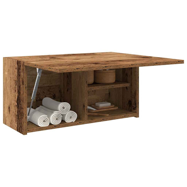 Kylpyhuoneen seinäkaappi vanha puu 60x25x30 cm tekninen puu