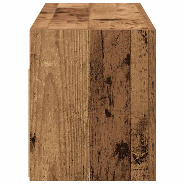 Kylpyhuoneen seinäkaappi vanha puu 60x25x30 cm tekninen puu
