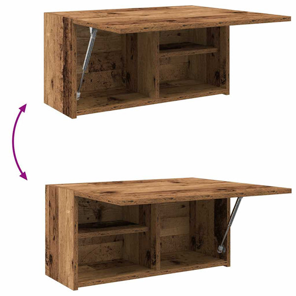 Kylpyhuoneen seinäkaappi vanha puu 60x25x30 cm tekninen puu