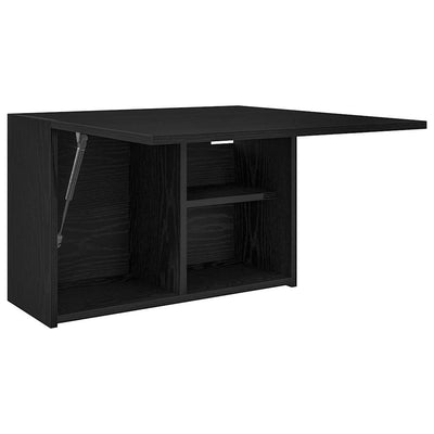 Kylpyhuoneen seinäkaappi musta 60x25x40 cm tekninen puu