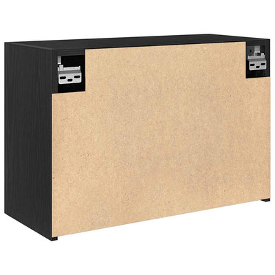 Kylpyhuoneen seinäkaappi musta 60x25x40 cm tekninen puu