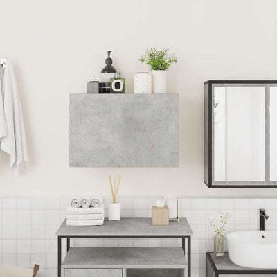 Betoninharmaa kylpyhuoneen seinäkaappi Vasalina 60x25x40cm (puinen)