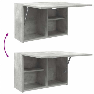 Kylpyhuoneen seinäkaappi betoninharmaa 60x25x40 cm tekninen puu