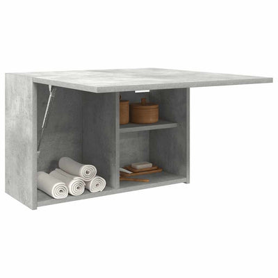 Kylpyhuoneen seinäkaappi betoninharmaa 60x25x40 cm tekninen puu