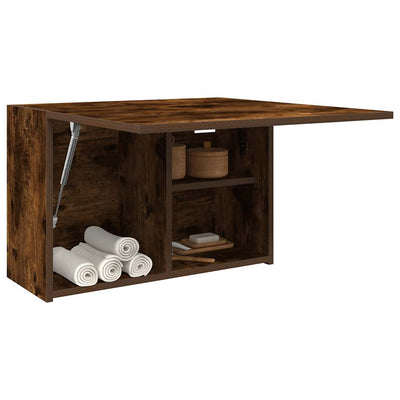 Kylpyhuoneen seinäkaappi savutammi 60x25x40 cm tekninen puu