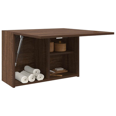 Kylpyhuoneen seinäkaappi ruskea tammi 60x25x40 cm tekninen puu