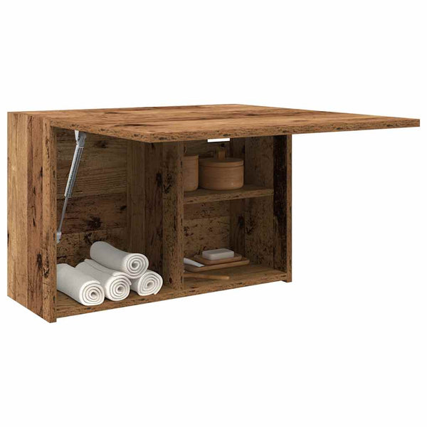 Kylpyhuoneen seinäkaappi vanha puu 60x25x40 cm tekninen puu