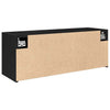 Kylpyhuoneen seinäkaappi musta 80x25x30 cm tekninen puu