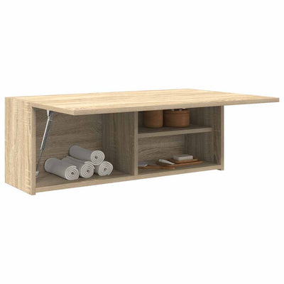 Kylpyhuoneen seinäkaappi Sonoma-tammi 80x25x30 cm tekninen puu