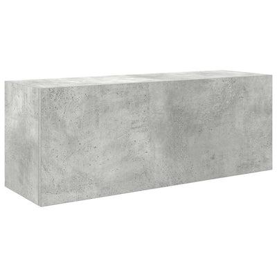 Kylpyhuoneen seinäkaappi betoninharmaa 80x25x30 cm tekninen puu