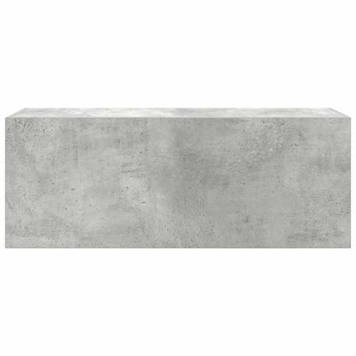 Kylpyhuoneen seinäkaappi betoninharmaa 80x25x30 cm tekninen puu