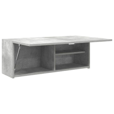 Kylpyhuoneen seinäkaappi betoninharmaa 80x25x30 cm tekninen puu