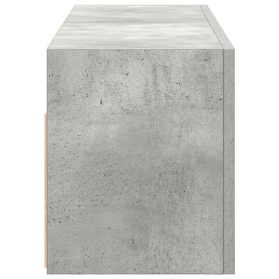 Kylpyhuoneen seinäkaappi betoninharmaa 80x25x30 cm tekninen puu