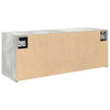 Kylpyhuoneen seinäkaappi betoninharmaa 80x25x30 cm tekninen puu