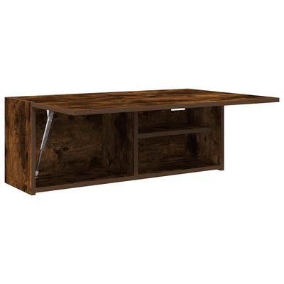 Kylpyhuoneen seinäkaappi savutammi 80x25x30 cm tekninen puu