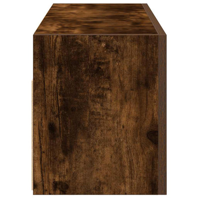 Kylpyhuoneen seinäkaappi savutammi 80x25x30 cm tekninen puu