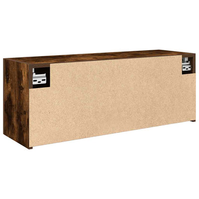 Kylpyhuoneen seinäkaappi savutammi 80x25x30 cm tekninen puu