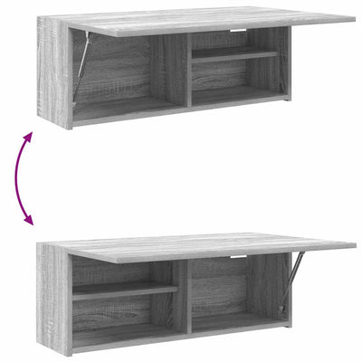 Kylpyhuoneen seinäkaappi harmaa Sonoma 80x25x30 cm tekninen puu