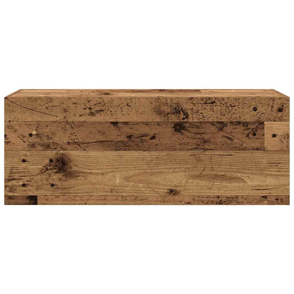 Kylpyhuoneen seinäkaappi vanha puu 80x25x30 cm tekninen puu