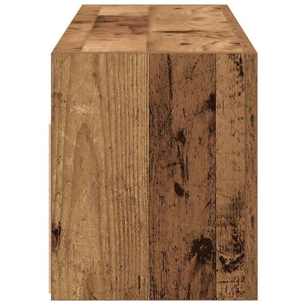 Kylpyhuoneen seinäkaappi vanha puu 80x25x30 cm tekninen puu