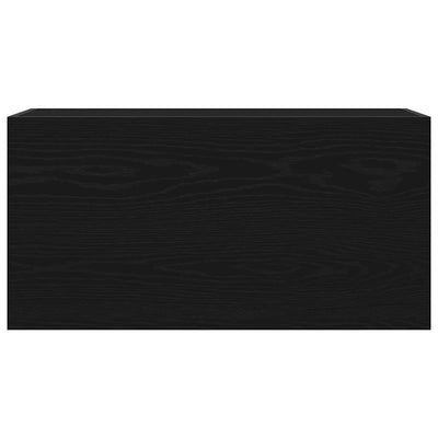 Kylpyhuoneen seinäkaappi musta 80x25x40 cm tekninen puu