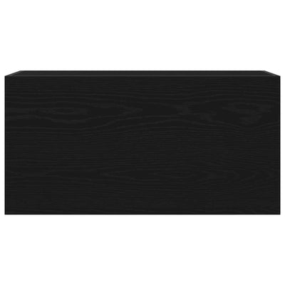 Musta kylpyhuoneen seinäkaappi Vasalina 80x25x40cm (puinen)