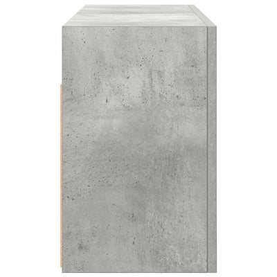 Kylpyhuoneen seinäkaappi betoninharmaa 80x25x40 cm tekninen puu