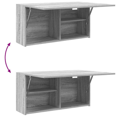 Kylpyhuoneen seinäkaappi harmaa Sonoma 80x25x40 cm tekninen puu