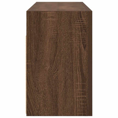 Kylpyhuoneen seinäkaappi ruskea tammi 80x25x40 cm tekninen puu