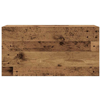 Kylpyhuoneen seinäkaappi vanha puu 80x25x40 cm tekninen puu