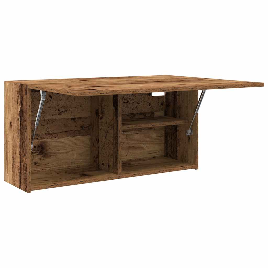 Vanha puu kylpyhuoneen seinäkaappi Vasalina 80x25x40cm (puinen)