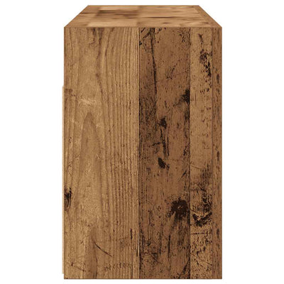 Kylpyhuoneen seinäkaappi vanha puu 80x25x40 cm tekninen puu