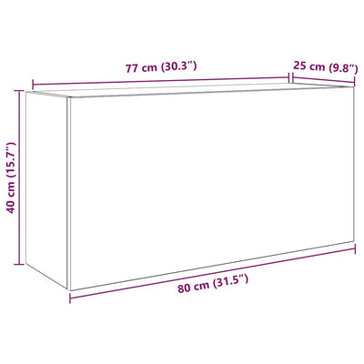 Kylpyhuoneen seinäkaappi vanha puu 80x25x40 cm tekninen puu