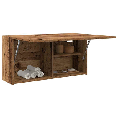 Kylpyhuoneen seinäkaappi vanha puu 80x25x40 cm tekninen puu
