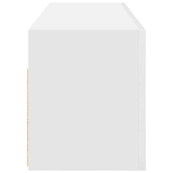 Kylpyhuoneen seinäkaappi valkoinen 100x25x30 cm suunniteltu puu