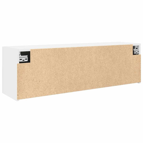 Kylpyhuoneen seinäkaappi valkoinen 100x25x30 cm suunniteltu puu