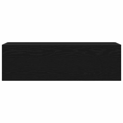 Kylpyhuoneen seinäkaappi musta 100x25x30 cm suunniteltu puu