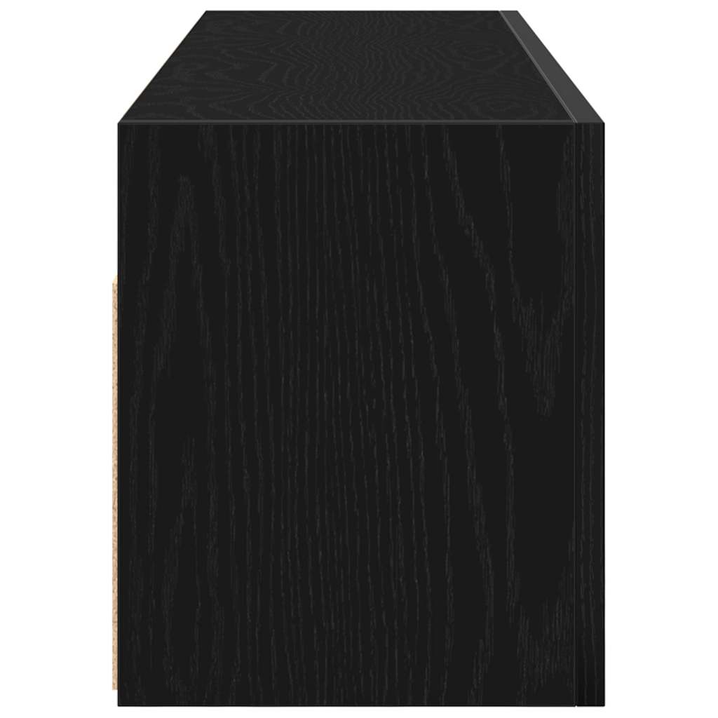 Musta kylpyhuoneen seinäkaappi Vasalina 100x25x30cm (suunniteltu puu)