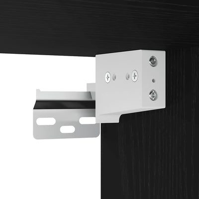Kylpyhuoneen seinäkaappi musta 100x25x30 cm suunniteltu puu