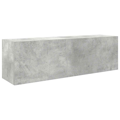 Kylpyhuoneen seinäkaappi betoninharmaa 100x25x30cm tekninen puu