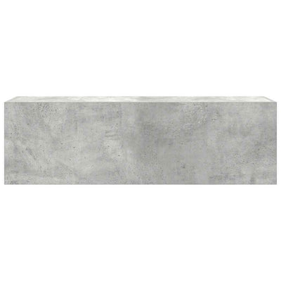 Kylpyhuoneen seinäkaappi betoninharmaa 100x25x30cm tekninen puu