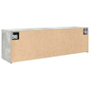 Kylpyhuoneen seinäkaappi betoninharmaa 100x25x30cm tekninen puu