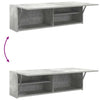 Kylpyhuoneen seinäkaappi betoninharmaa 100x25x30cm tekninen puu