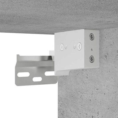 Kylpyhuoneen seinäkaappi betoninharmaa 100x25x30cm tekninen puu