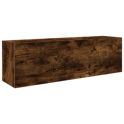 Kylpyhuoneen seinäkaappi savutammi 100x25x30 cm tekninen puu