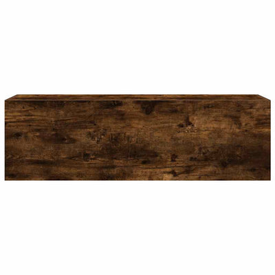 Kylpyhuoneen seinäkaappi savutammi 100x25x30 cm tekninen puu