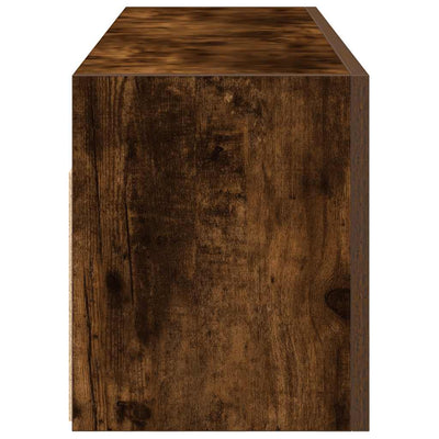 Kylpyhuoneen seinäkaappi savutammi 100x25x30 cm tekninen puu