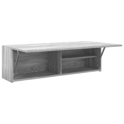 Kylpyhuoneen seinäkaappi harmaa Sonoma 100x25x30cm tekninen puu